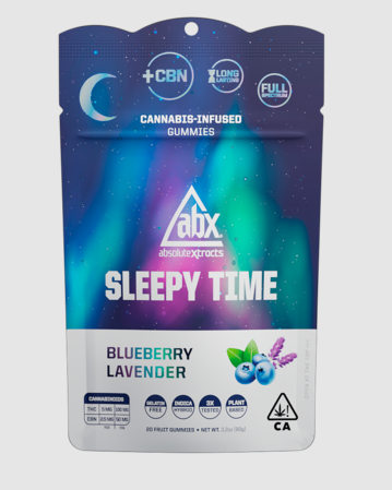 Photograph of product: ABX | Sleepy Time | Blueberry Lavender | Gummies | 100mg