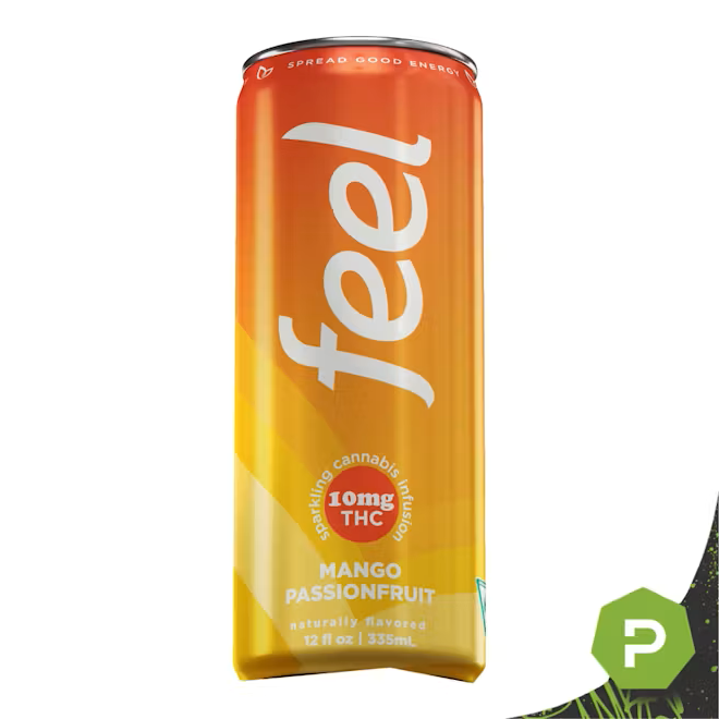 Photograph of product: Feel Energy Seltzer- Mango Passionfruit 10mg