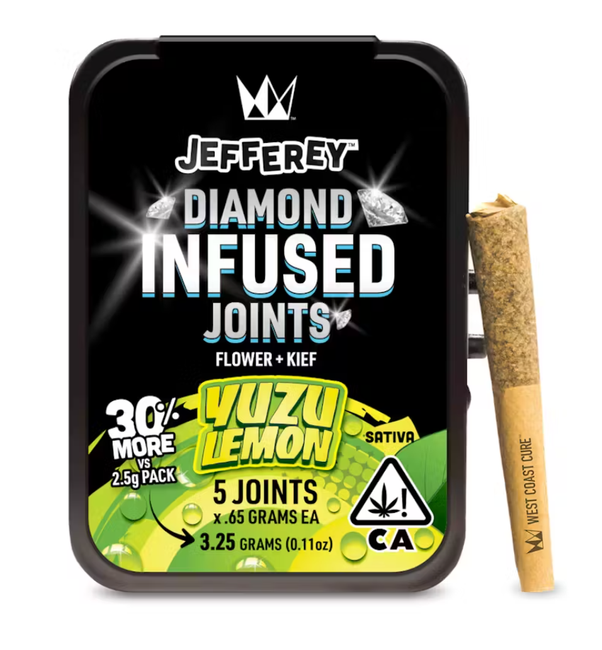 Photograph of product: YUZU LEMON JEFFEREY DIAMON INFUSED 5PCK