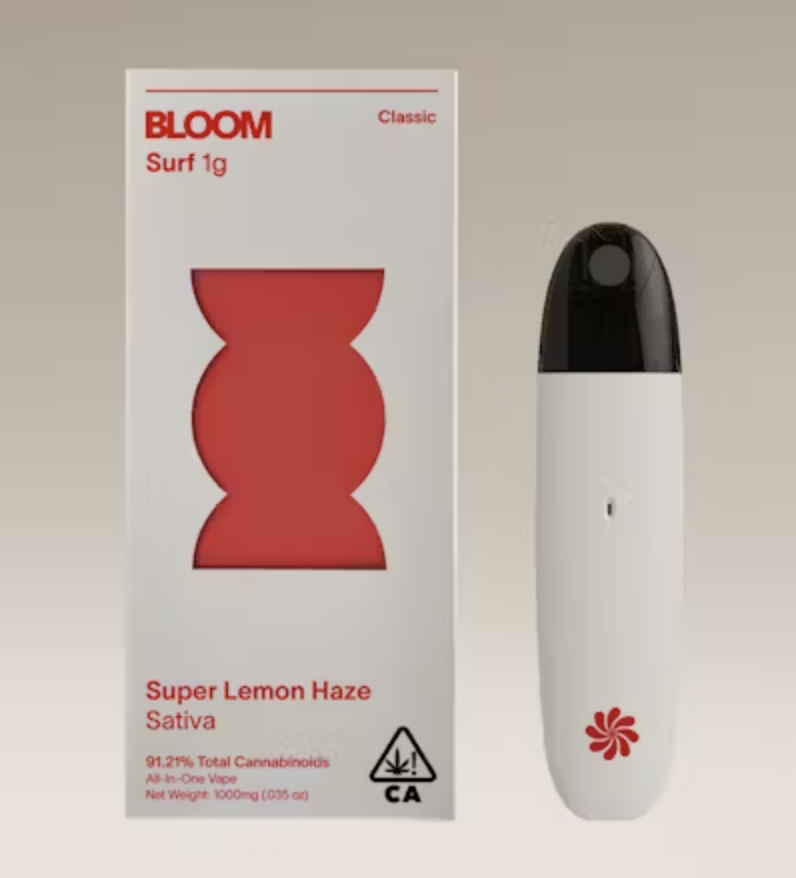 Photograph of product: Bloom Surf Classic All-In-One Vape - Super Lemon Haze