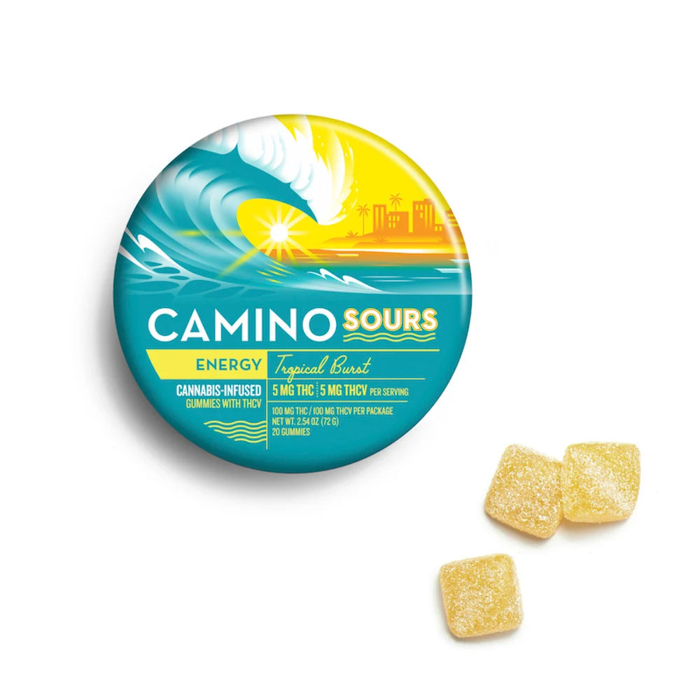 Photograph of product: Camino Sours: Tropical Burst Chews [1:1] [20pk]