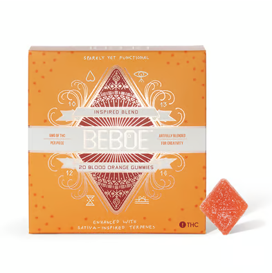 Photograph of product: Beboe Edibles 20pk/100mg- Inspired Blood Orange