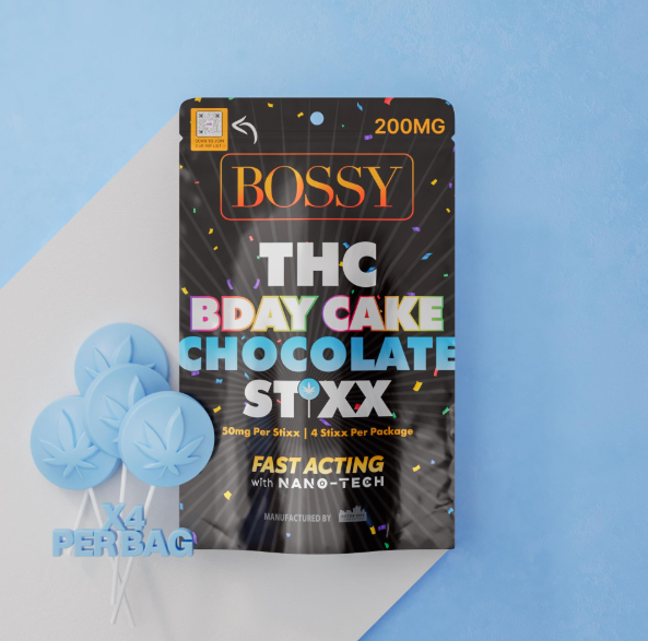Photograph of product: Birthday Cake White Chocolate Stixx | Fast Acting Suckers | 200mg | Motor City Cannabites