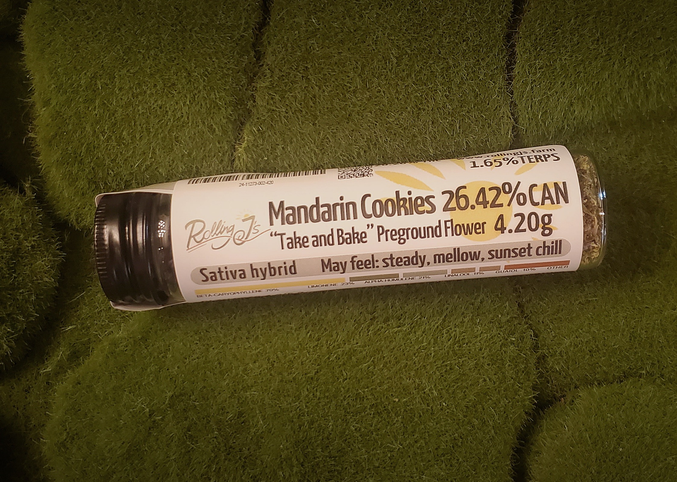 Photograph of product: 4. Pre Ground Flower | Mandarin Cookies | Rolling J's Farm - 4.2g