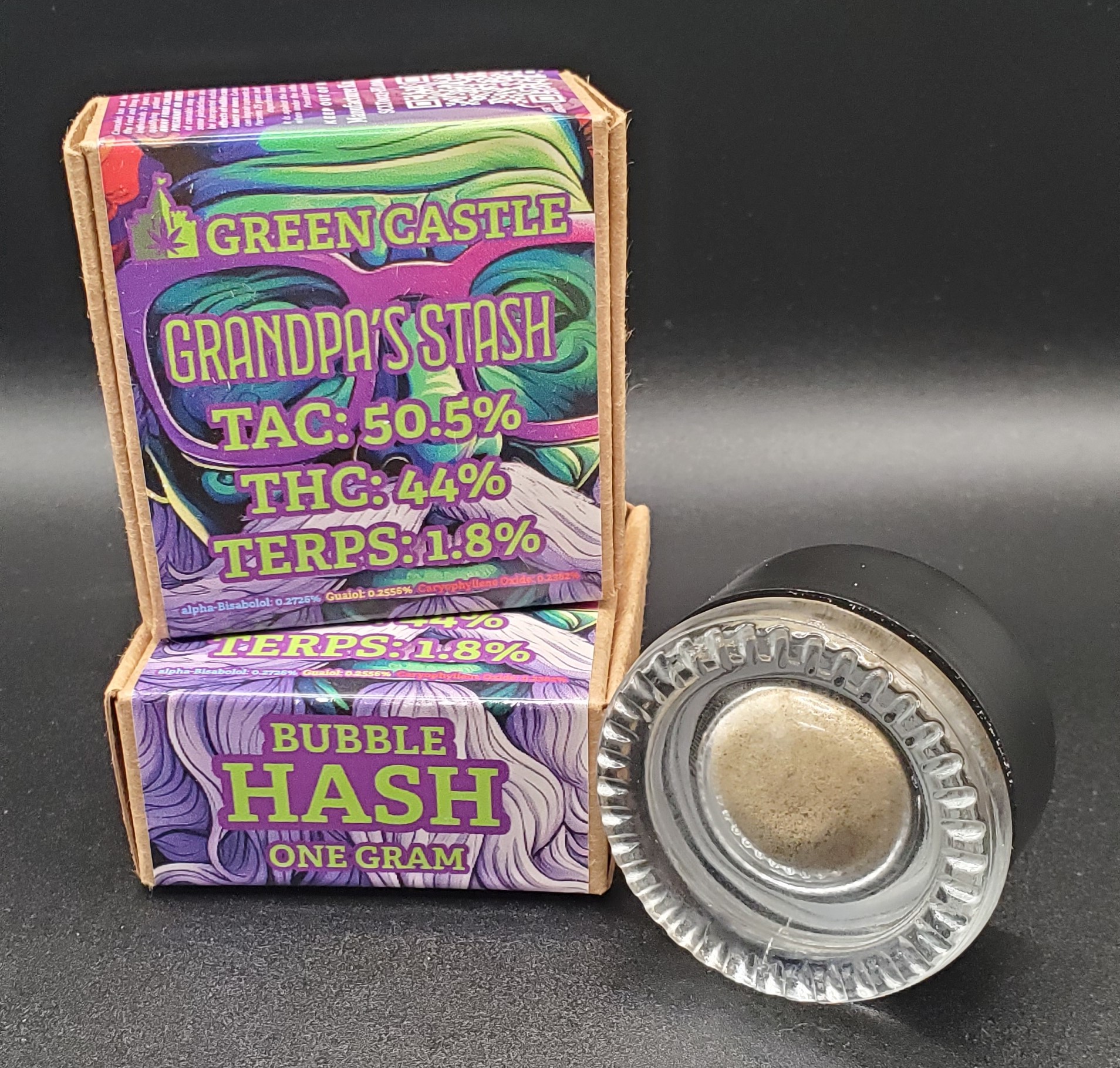 Photograph of Product: Bubble Hash Grandpa's | Green Castle