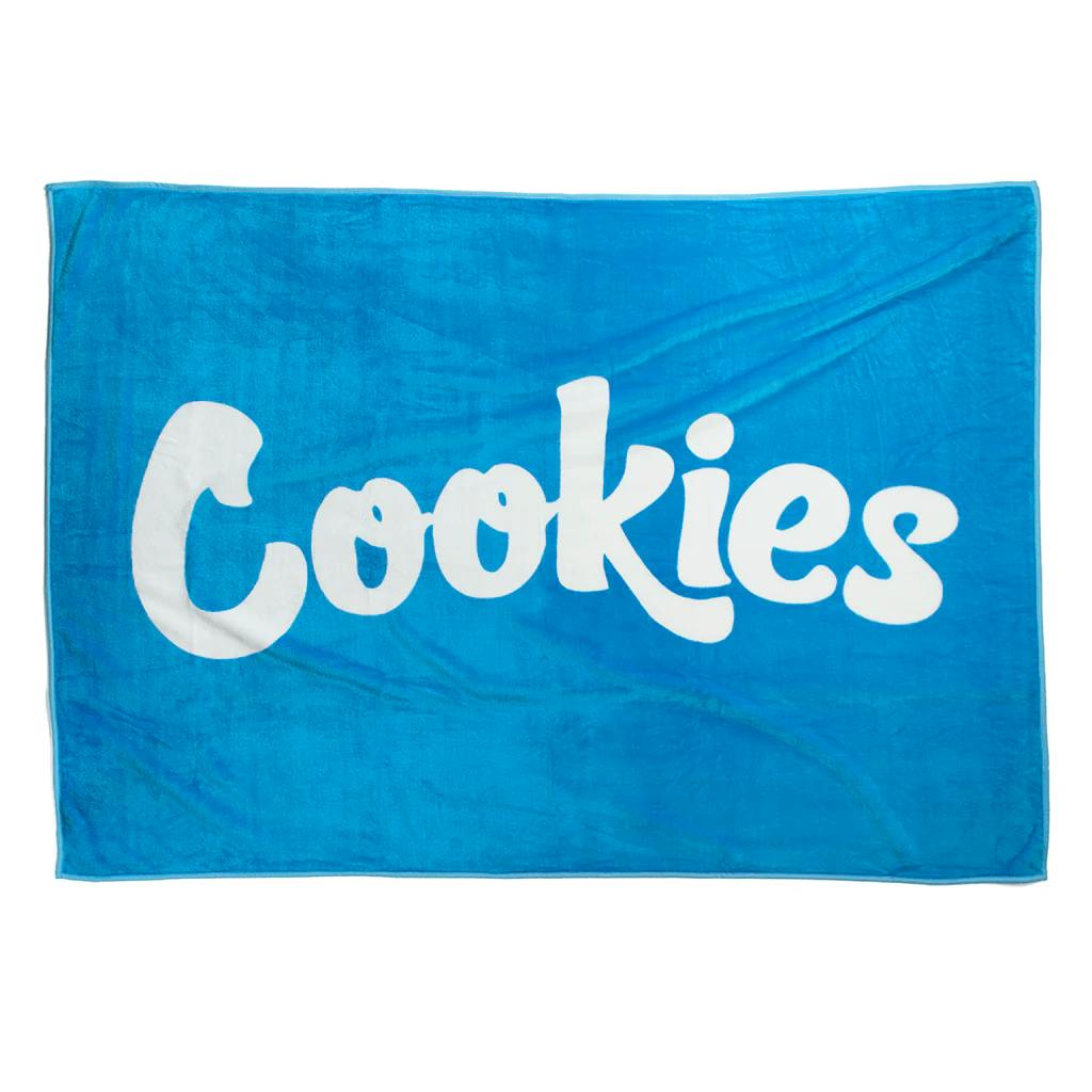 Photograph of product: COOKIES JACQUARD LOGO BLANKET (50" X 68') - COOKIES BLUE