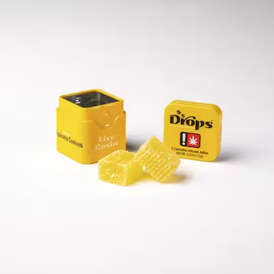 Photograph of product: Drops - Lemon - Rosin Gummies 2pk