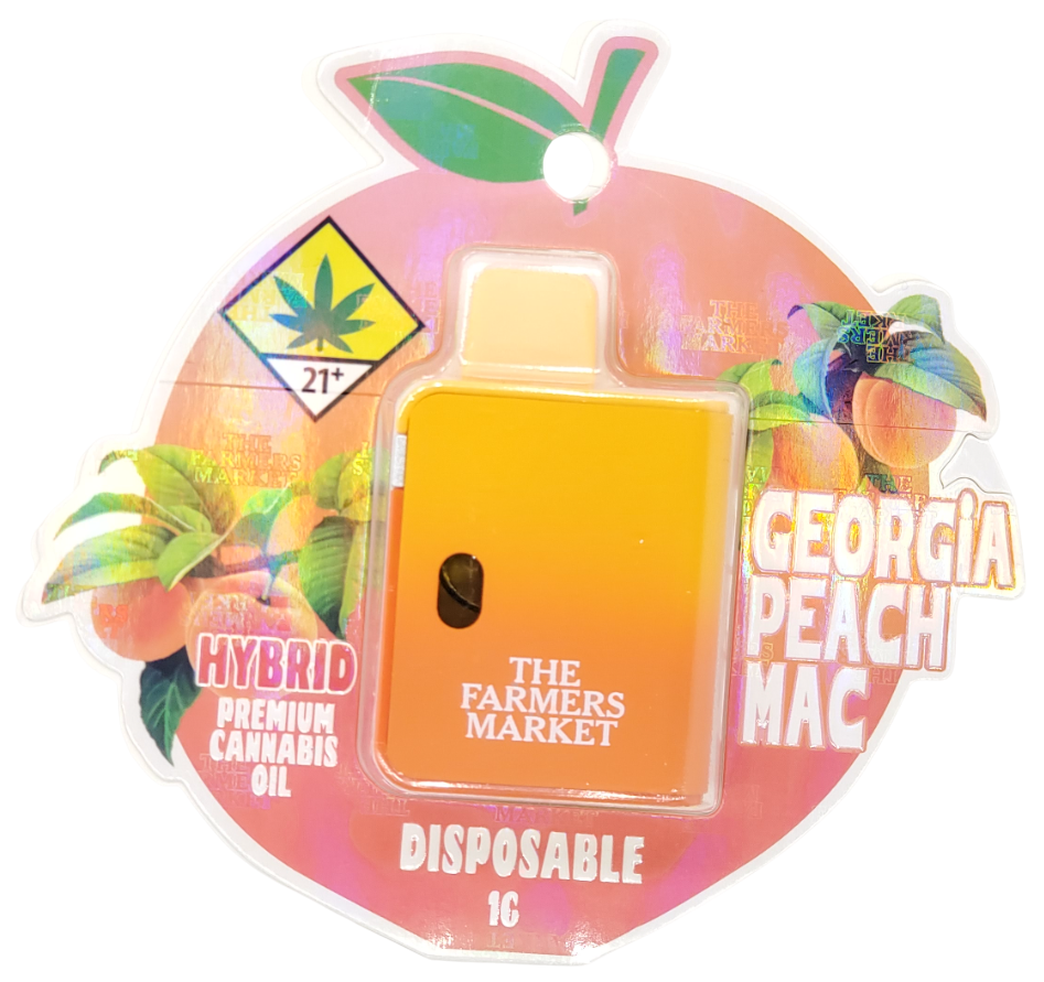 Photograph of product: The Farmers Market VAPE Georgia Peach MAC Disposable 1g