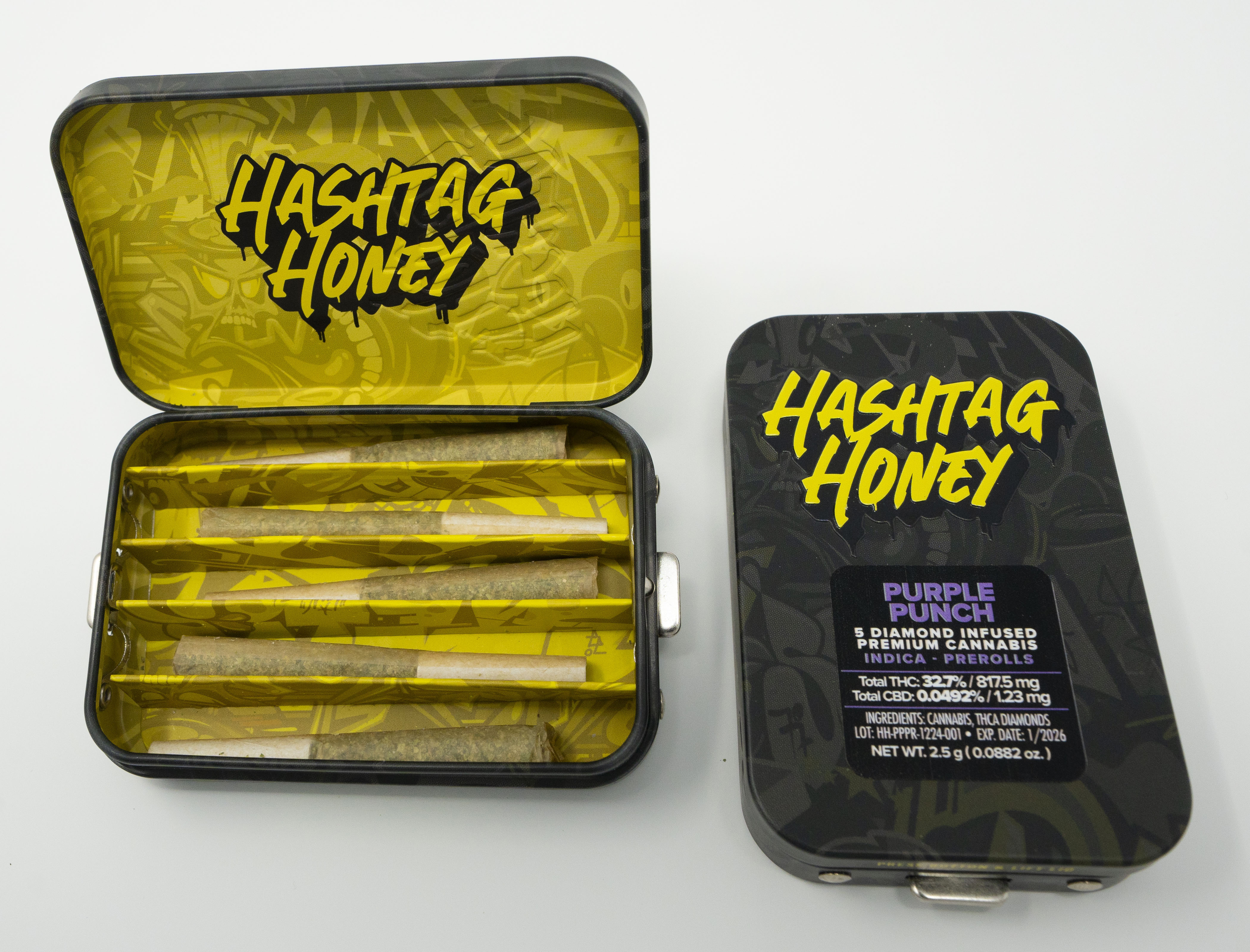 Photograph of product: au chocolattag Honey Purple Punch-5 Diamond Infused Pre-Rolls(2.5G) Oui'd