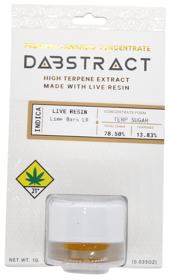 Photograph of product: Dabstract CON Lime Bars Hydrocarbon Extract Sugar 1g