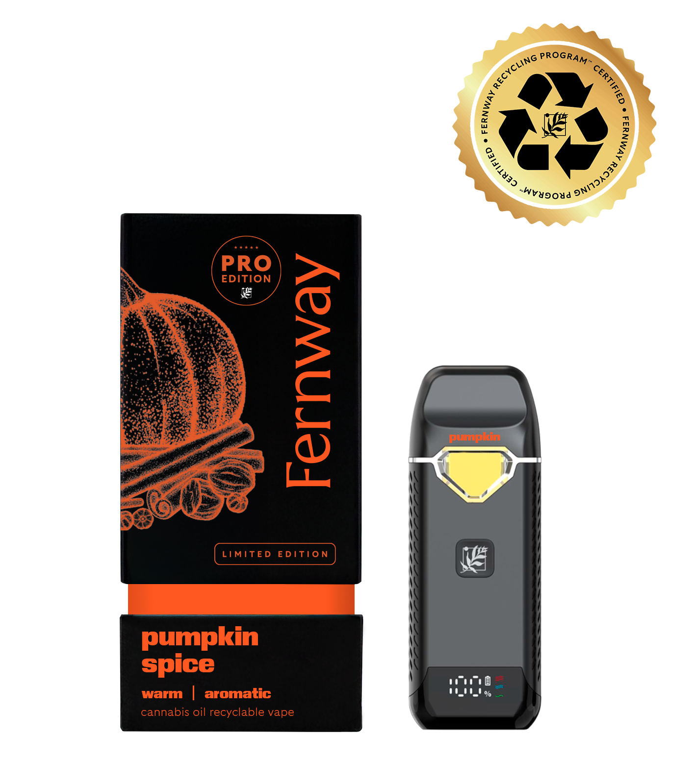 Photograph of product: Pumpkin Spice Flavor Line Traveler PRO I Disposable 2g - Thrive