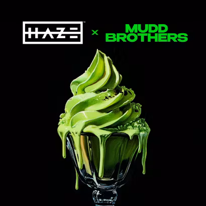 Photograph of product: Haze x Mudd Brothers: Sundae Sherbert: Live Resin Vape