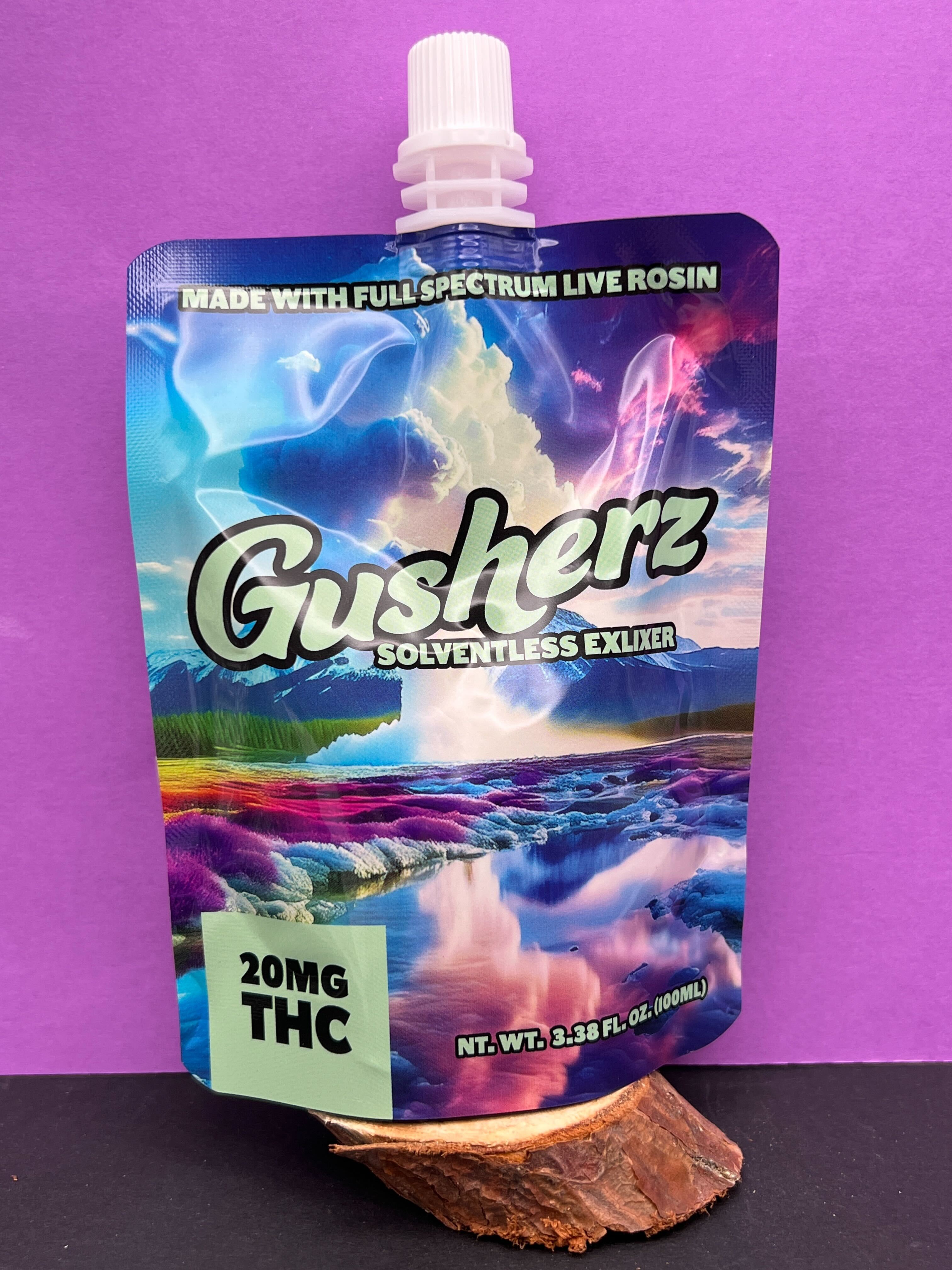 Photograph of product: 20mg Rosin Cranberry Cherry Drink Pouch - Gusherz