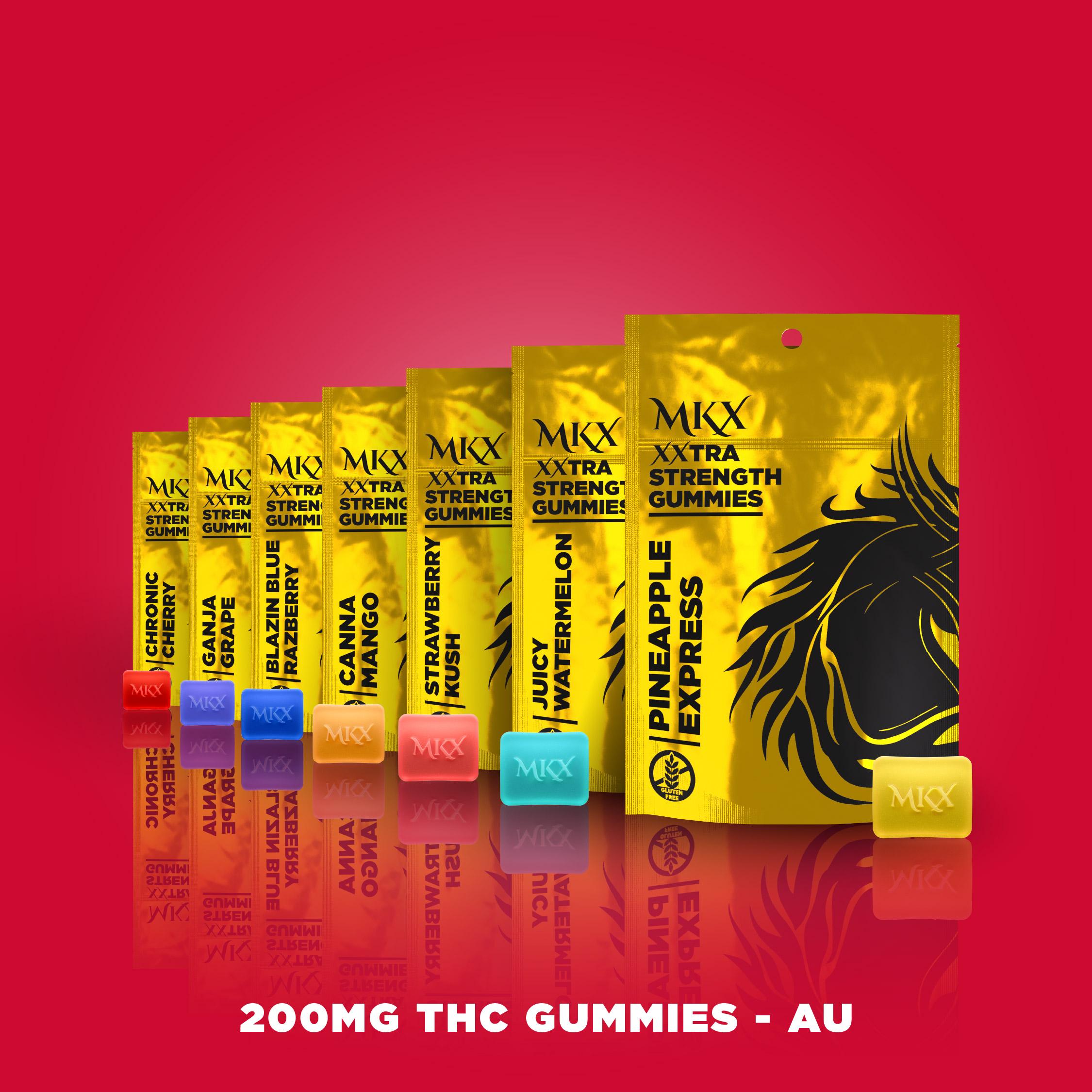 Photograph of product: 200MG BLAZIN BLUE RAZPBERRY GUMMIES