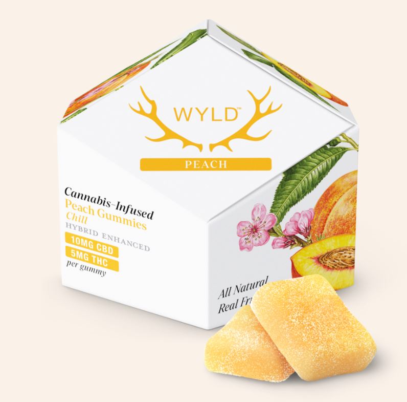 Photograph of product: Peach 2:1 CBD:TH-oui Gummies