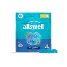 Photograph of product: BLUE RASPBERRY 100MG 10 PACK GUMMIES