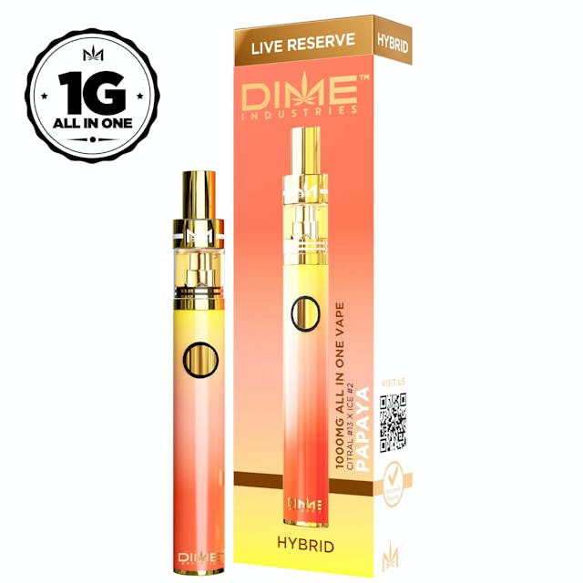 Photograph of product: Live Reserve: Papaya 1g All In One Vape - 