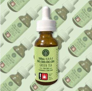 Photograph of product: Happy Kitchen - 500mg - 1:1:1:1 TH-oui-CBD-CBC-CBG Tincture