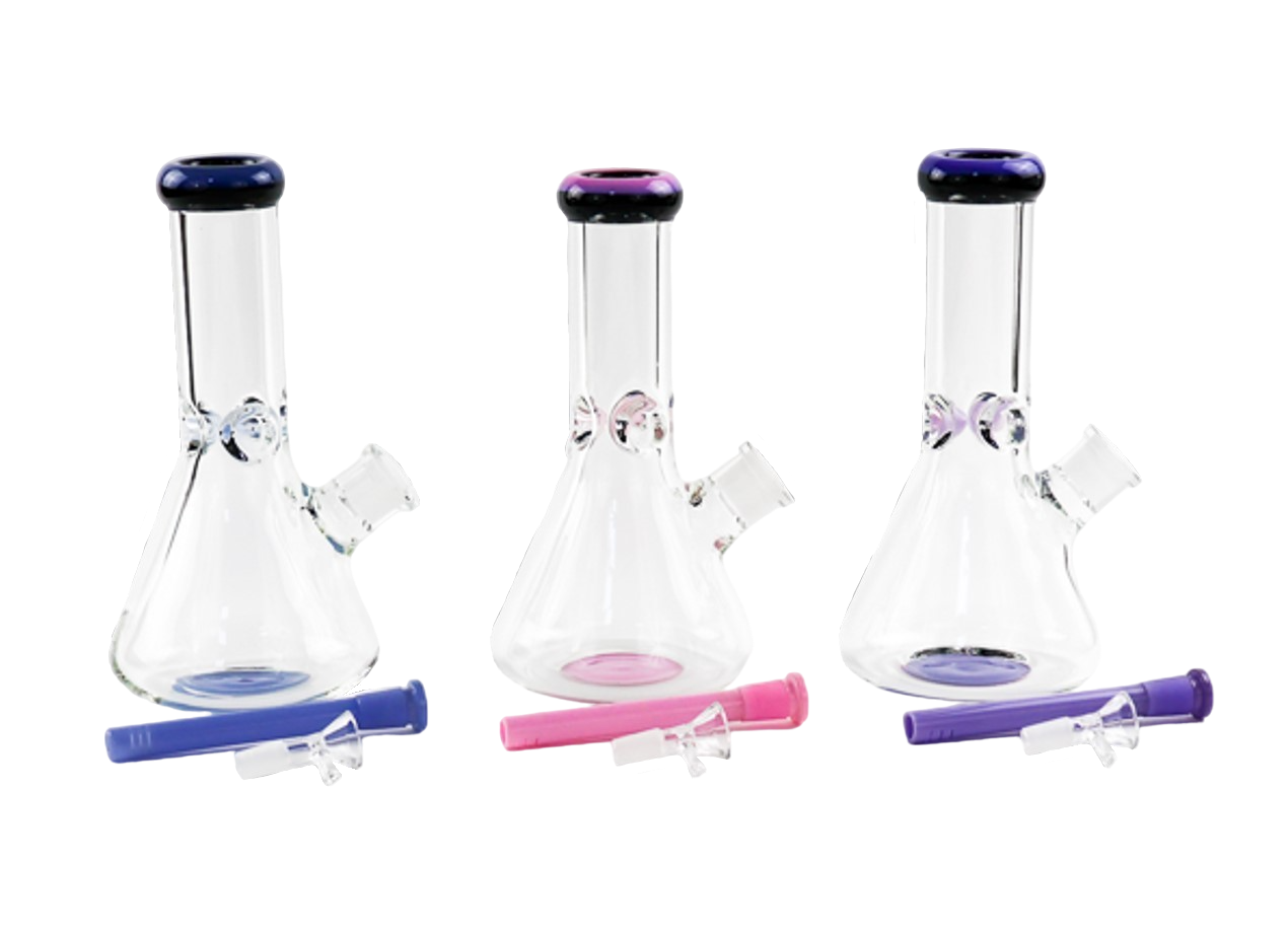 Photograph of product: 10" SirEEL Color Accent Beaker Bong w/Flower Bowl | Assorted Colors