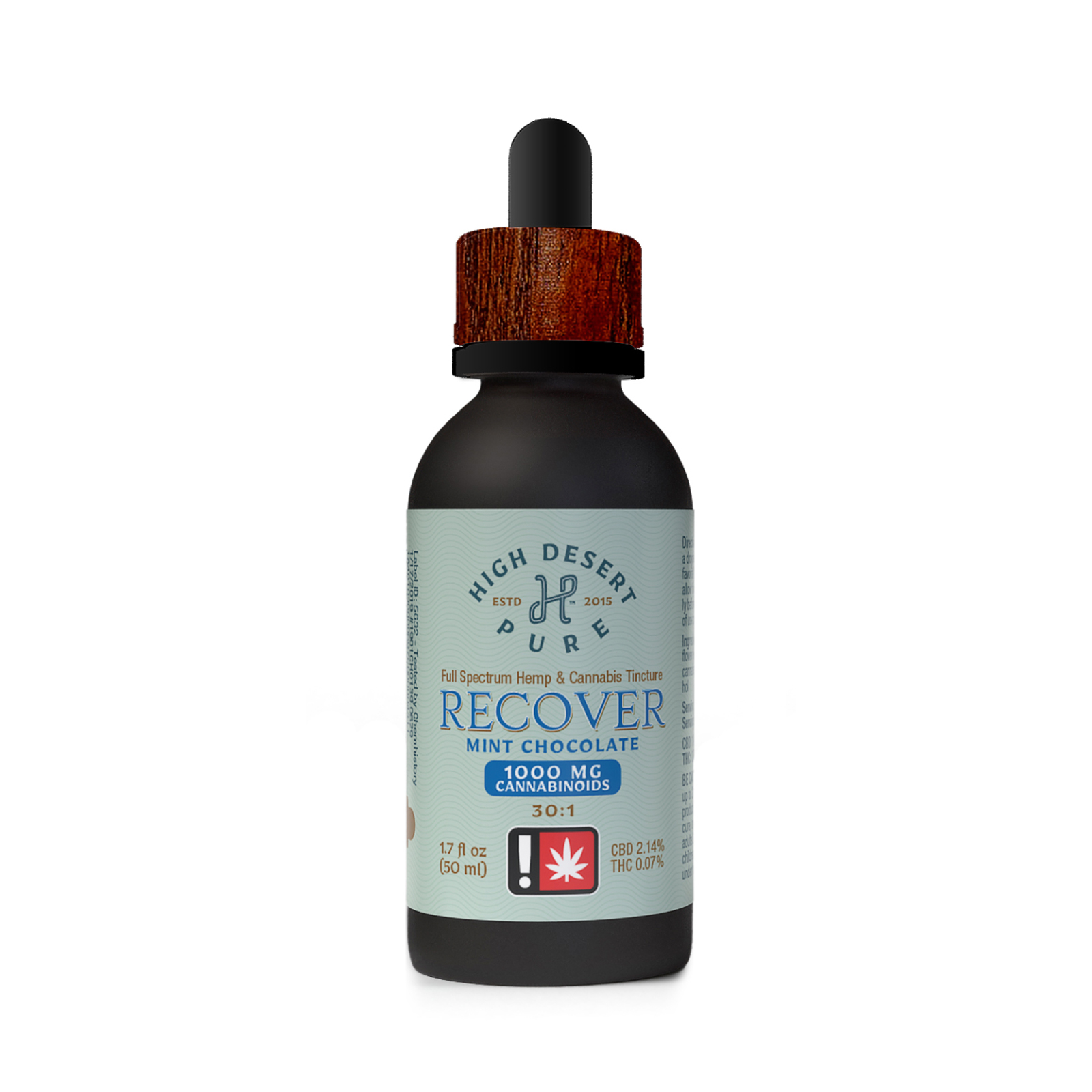 Photograph of product: Recover Mint Chocolate Tincture | CBD | 2000mg
