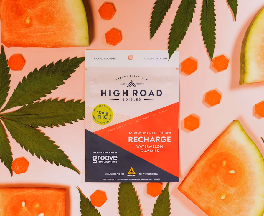 Photograph of Product: Groove x HRE Watermelon (Sour Diesel) Solventless Gummies