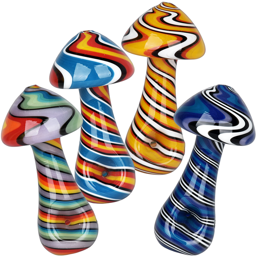 Photograph of product: AFG | Mushroom Glass Wig Wag Hand Pipe | 3.5"