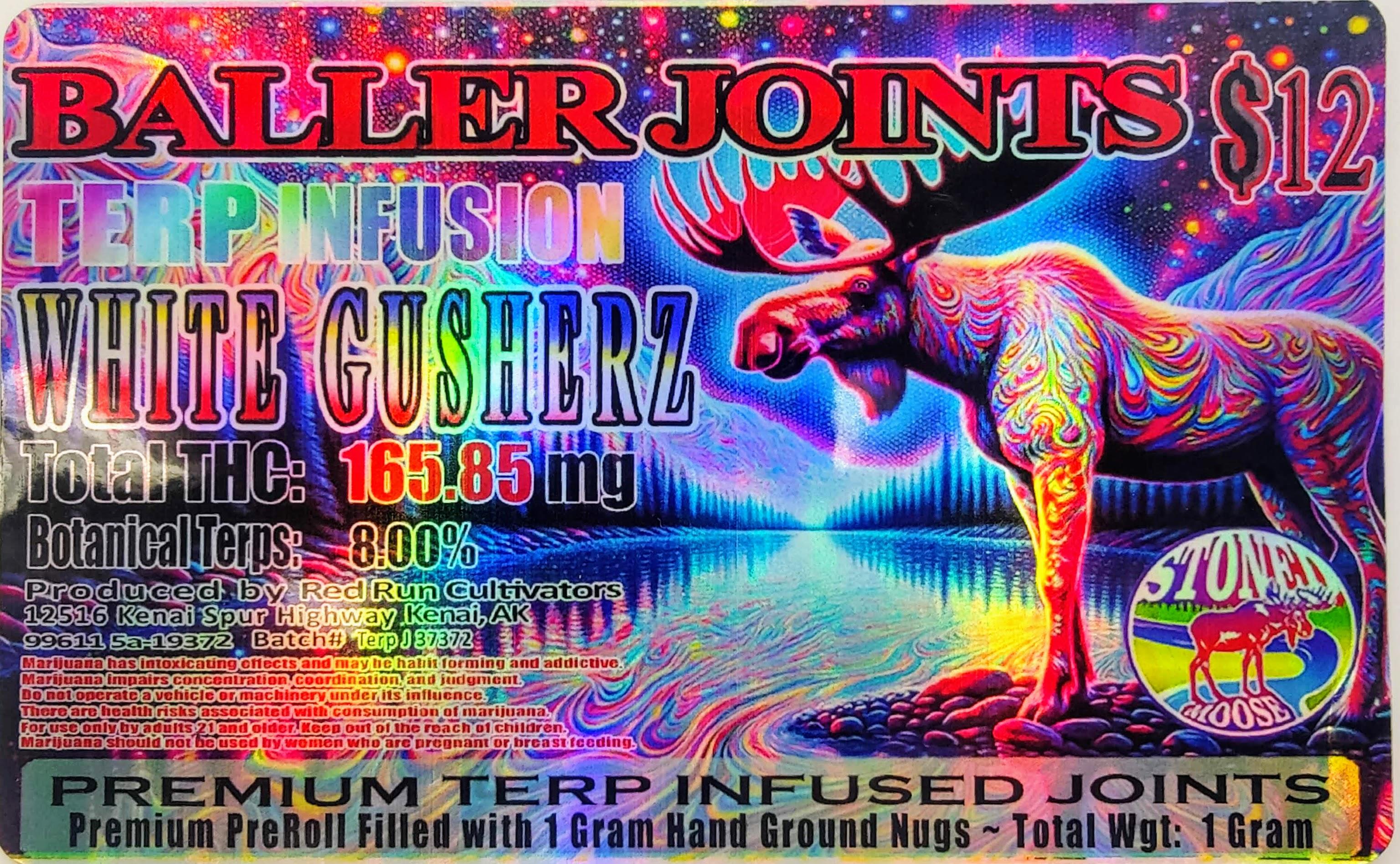 Photograph of product: Baller Joint Terp Infused (White Gushers) 1g