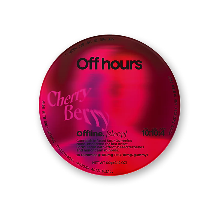 Photograph of product: Offline Cherry Berry 10:10:4 TH-oui:CBD:CBN - 10pk