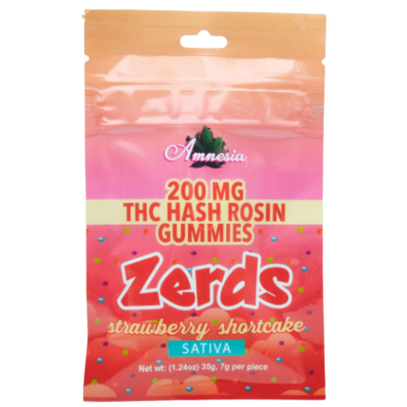 Photograph of product: Amnesia - Strawberry Shortcake au chocolat Rosin Gummy Single 200mg