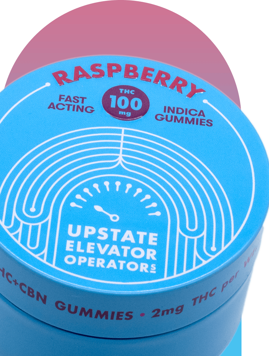 Photograph of product: Raspberry Gummies | TH-oui+CBN | Fast-Acting |
