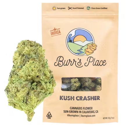 Photograph of product: Burr's Place - Flower - Kush Crasher - 28g