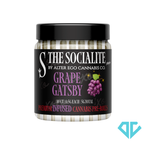 Photograph of product: Alter Ego The Socialite Grape Gatsby Infused Pre-Rolls .5g 10 Pack
