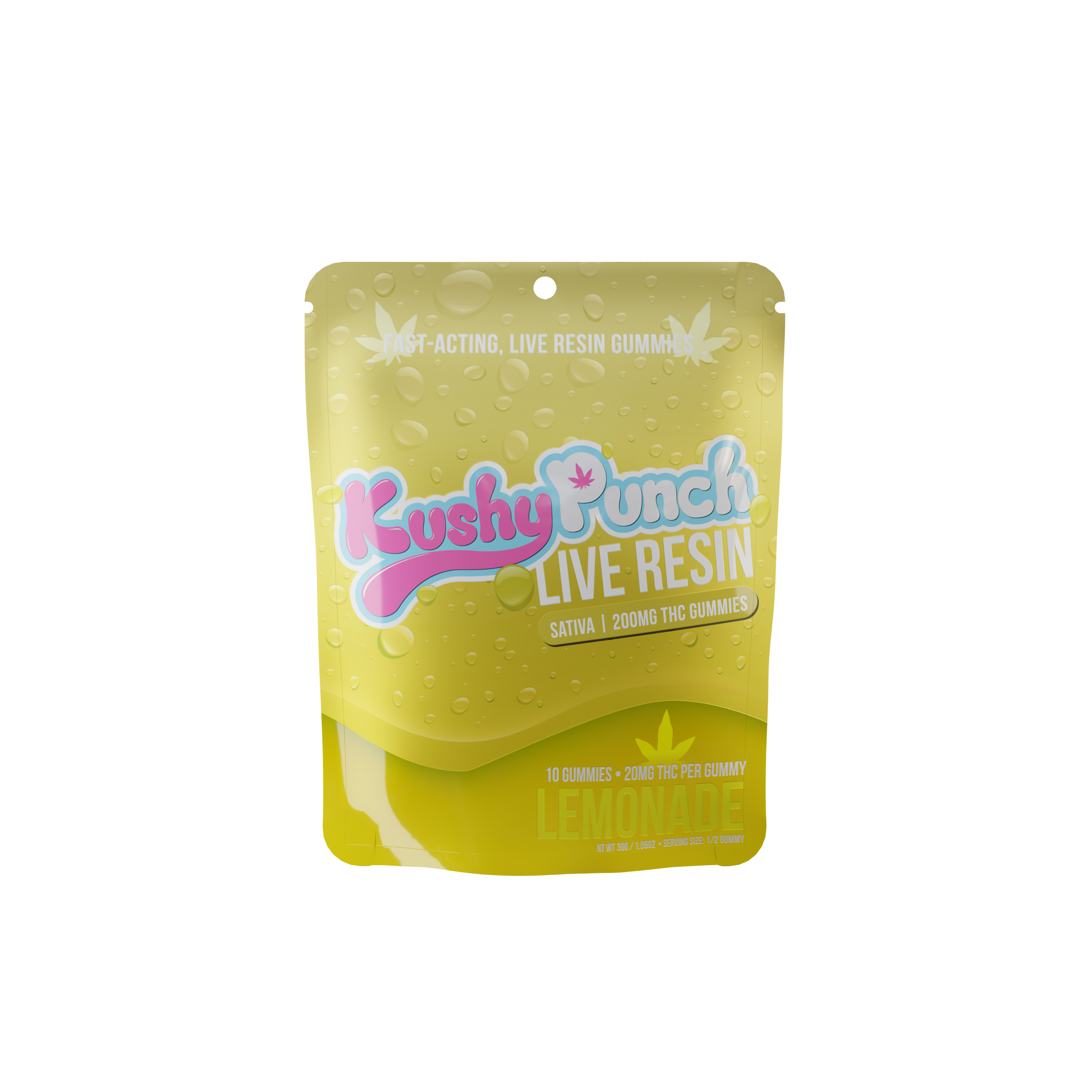 Photograph of product: Kushy Punch Lemonade 200mg LR Gummies