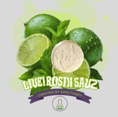 Photograph of product: Live Rosin Sauz Chews I Keylime I 100mg 10pk