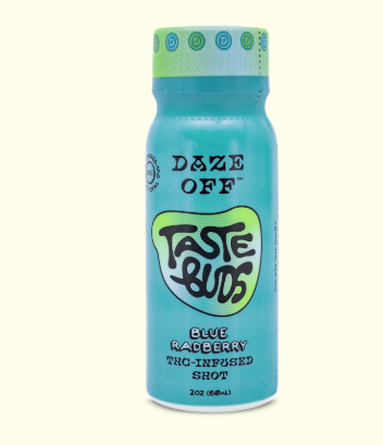 Photograph of product: Daze Off - Infused Beverage - Blue Radberry Taste Buds Shot (100mg)