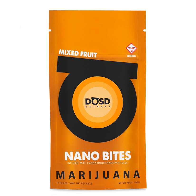 Photograph of product: DOSD - Nano Bites - Mixed Fruit - 100mg 10ct