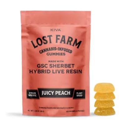 Photograph of product: JUICY PEACH| LIVE RESIN | 10PK