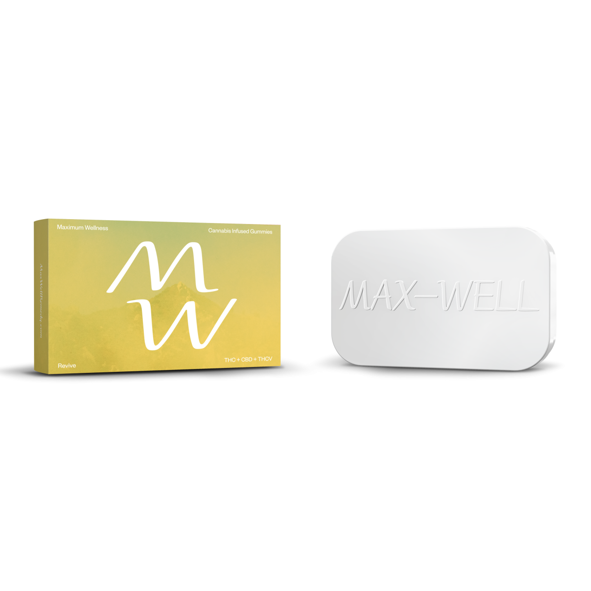 Photograph of product: Maximum Wellness Gummy: Revive 10mg 1:1:2 TH-ouiV:CBD:TH-oui  | Passion Fruit