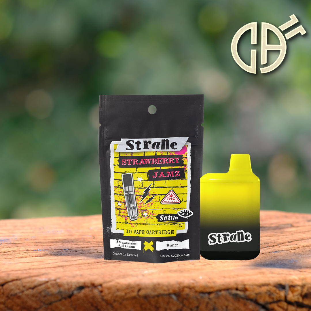 Photograph of product: Strane | Strawberry Jamz Live Terp AIO Disposable Vape