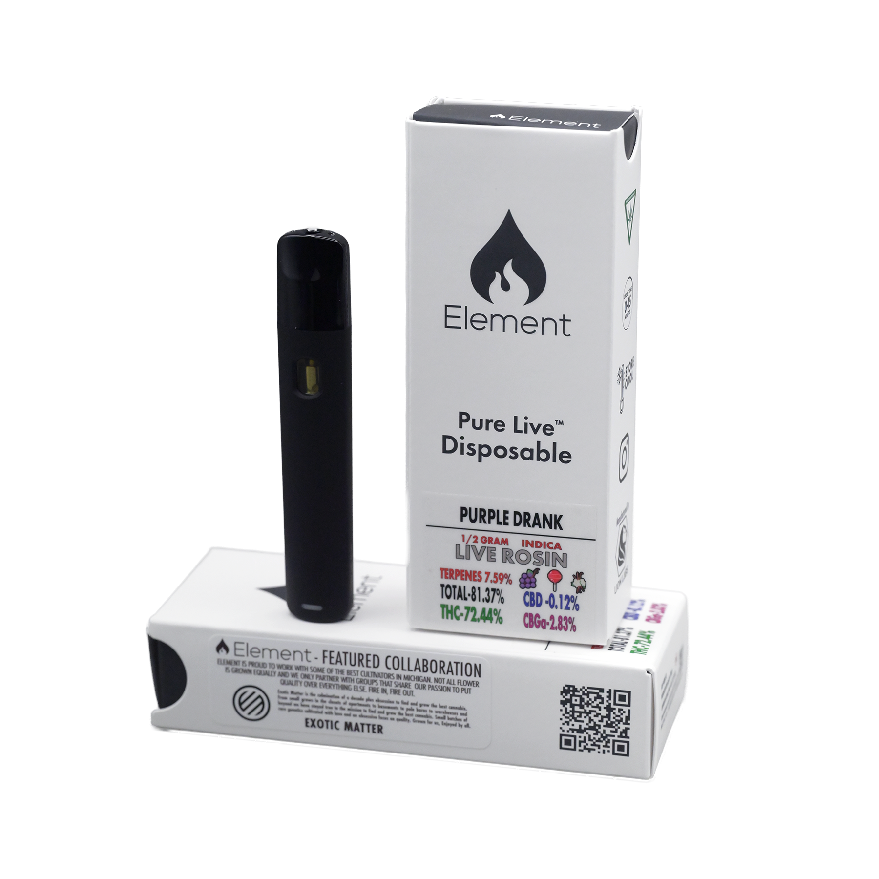 Photograph of product: Element | Purple Drank Live Rosin Disposable