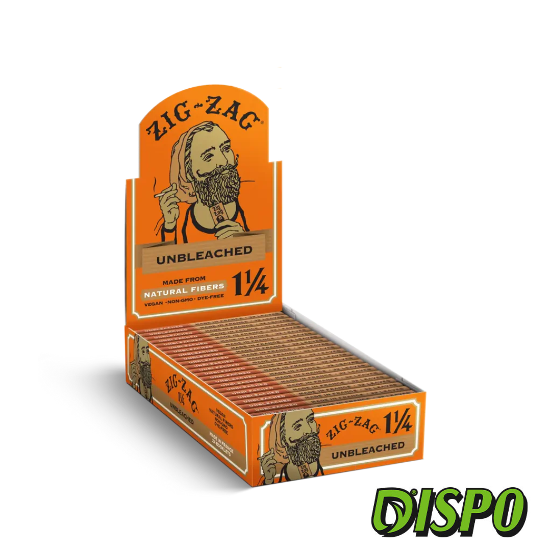 Photograph of product: Zig Zag - Unbleached 1 1/4 Rolling Papers | Brown