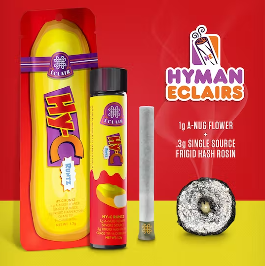 Photograph of product: Hyman Eclair - au chocolat Infused Pre-roll 1.5g - Hy-C Runtz