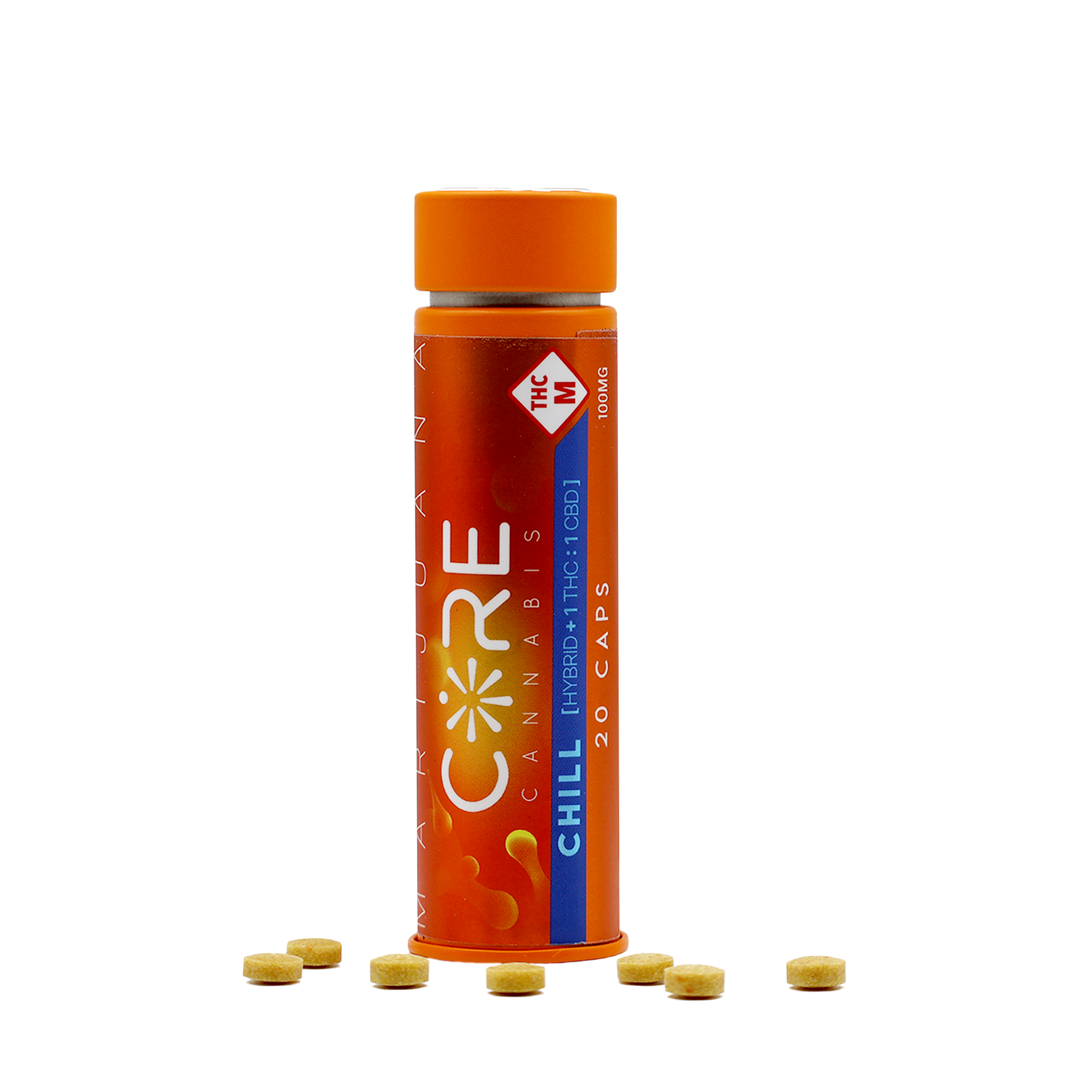 Photograph of product: Chill 1:1 Fast-Acting Caps (90mg Pills)