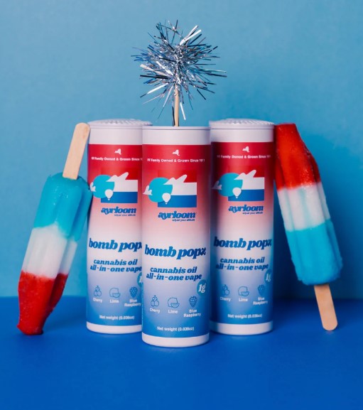 Photograph of product: Ayrloom | Bomb Popz | Hybrid| 1g AIO Vape