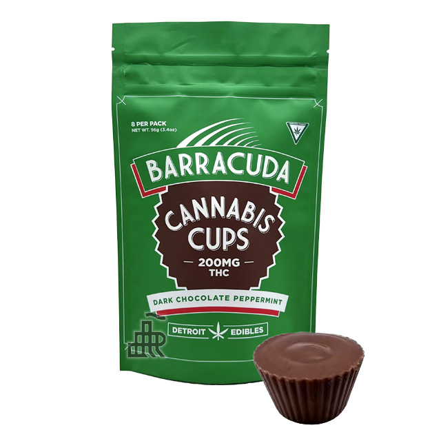 Photograph of product: Dark Chocolate Peppermint | Barracuda Cups | 8pc