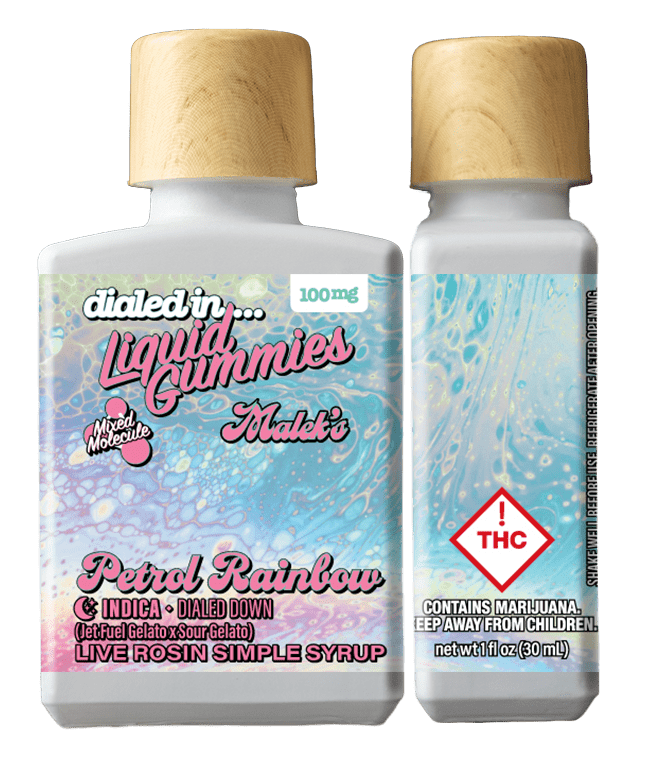 Photograph of product: Petrol Rainbow [Batch #348] Live Rosin Simple Syrup | 100mg