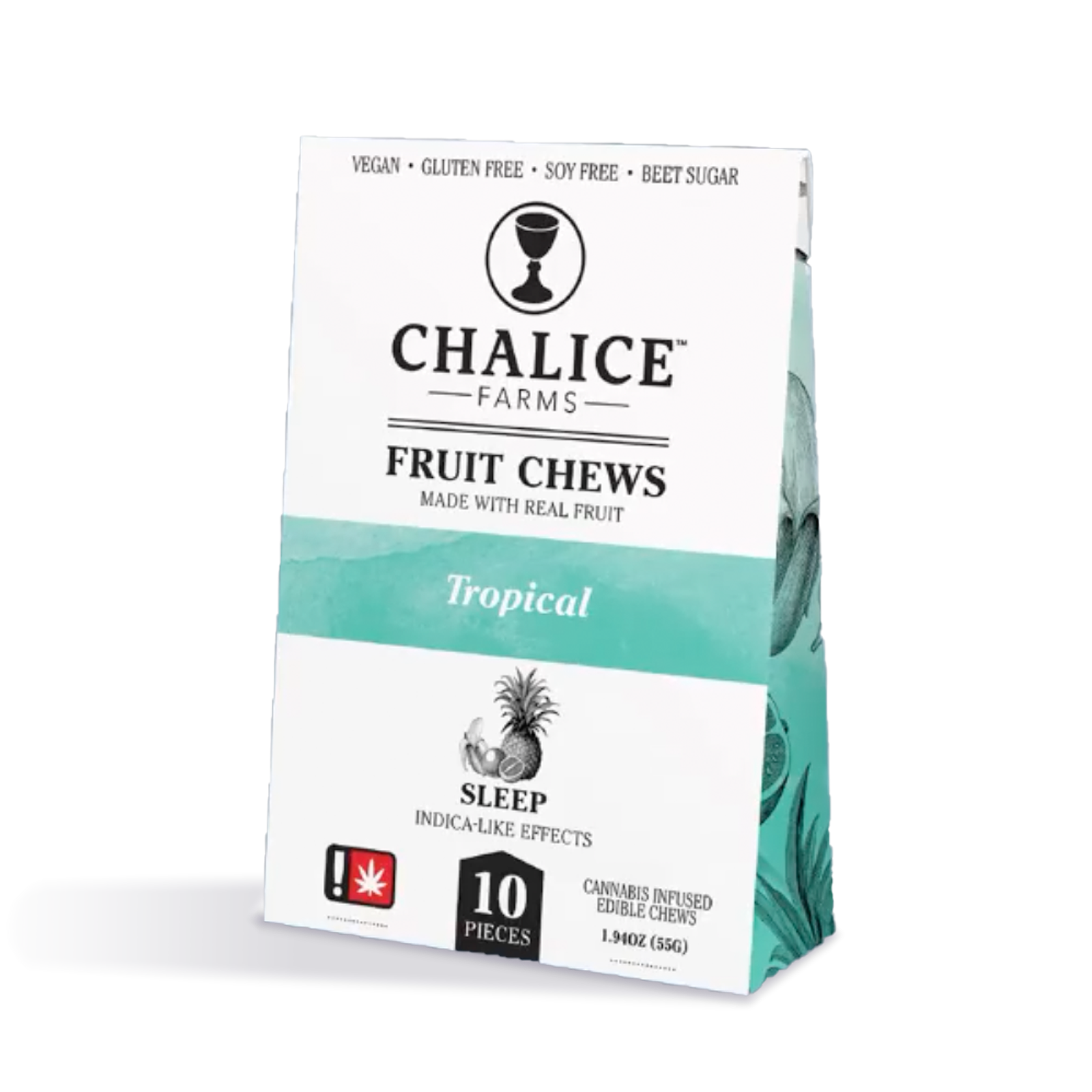 Photograph of product: Tropical Fruit Chew 10-pack | 100mg