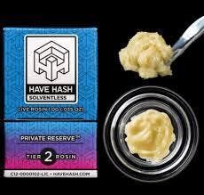 Photograph of Product: HAVE HASH | Z-LANDER | PRIVATE RESERVE TIER 2 COLD CURE LIVE ROSIN | 1G