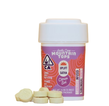 Photograph of product: Citrus Sol "Uplift" (S) Sublingual Mints - Santa Cruz Mountain Tops