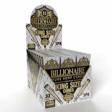 Photograph of product: Billionaire King Size Cones 3 Pack